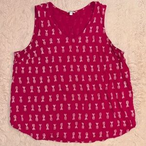 Sonoma pineapple print top in size XXL